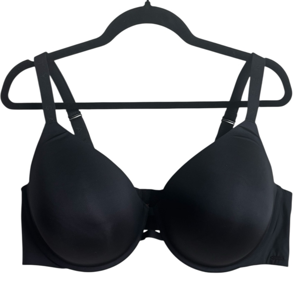 Savage X Fenty Rihanna Black Lined Underwire Bra 46DD w/ Straps Cross Back NEW